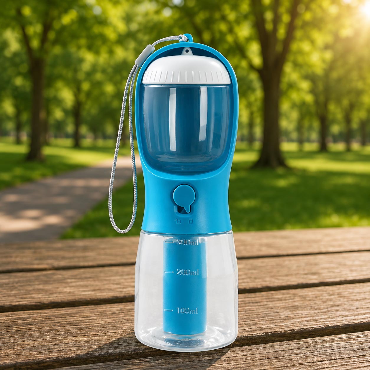 🐶 Botella portátil 3 en 1 para perritos y gatitos felices